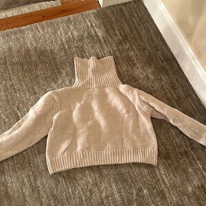 Subdued turtle neck cropped sweater - small